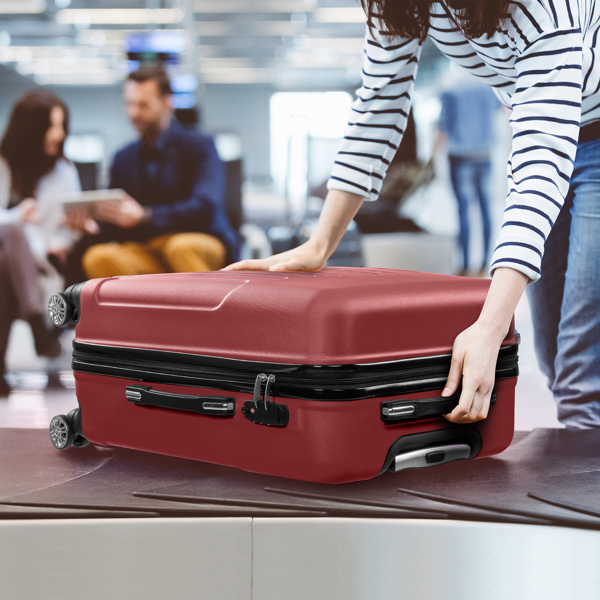 Curved Vertical Stripe 4-in-1 Trolley Case 16in 20in 24in 28in ABS Aluminum Alloy Tie Rod — foto 14