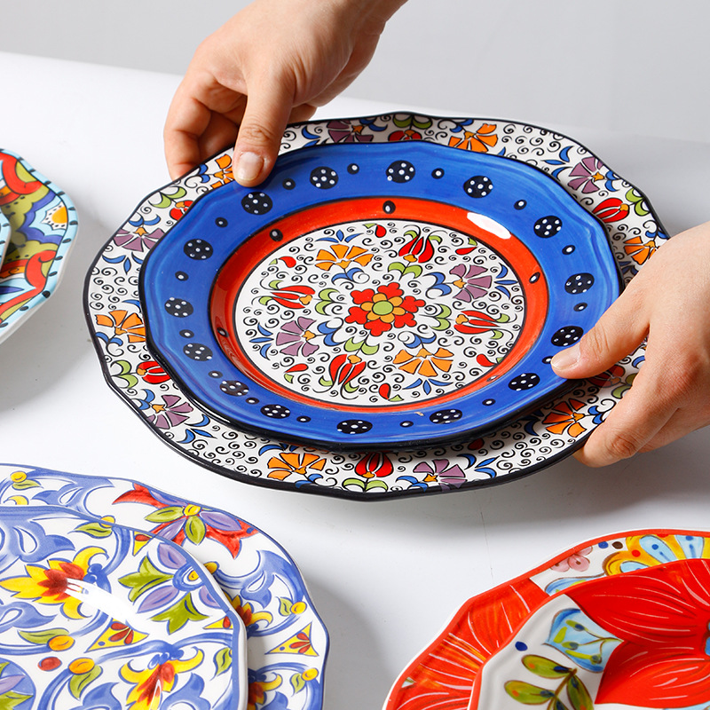 Hand-painted Western Ceramic Tableware Irregular Plate