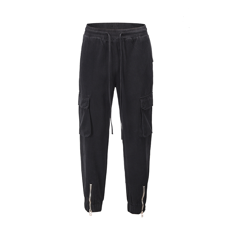 Title 7, Pantalon cargo décontracté à boucle zippée pour...