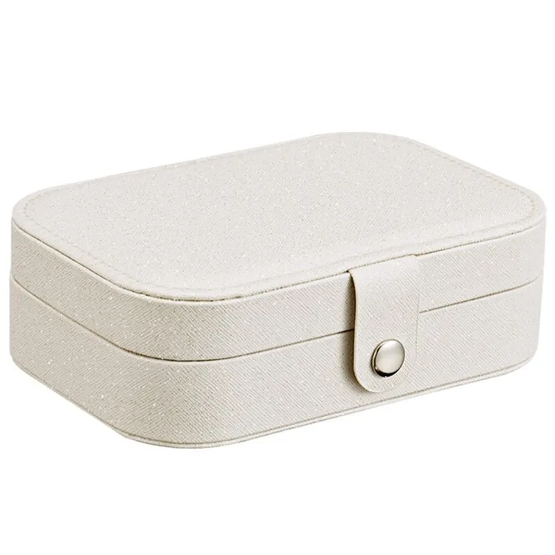 Earrings Ring Multi-Function Jewelry Storage Box - White