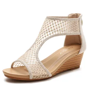 Women's All-match Comfortable And Casual Mesh Shoes - Gold