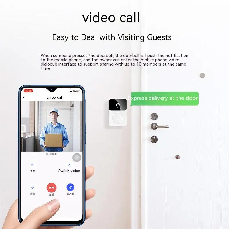 Intelligent Visual Doorbell X9 Wireless Remote Home