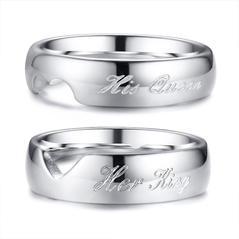 Title 6, Stainless Steel Couple Rings for Tourism Commem...