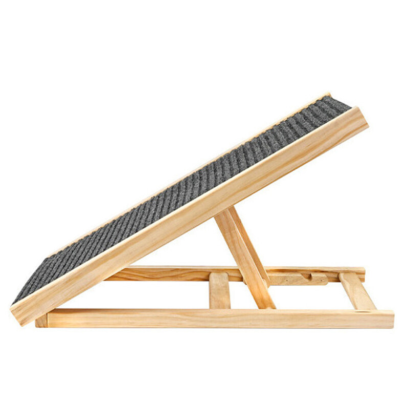 Foldable Dog Stairs Non-Slip Pet Ramp Adjustable Heights Ladder For Car Sofa Bed — image 3