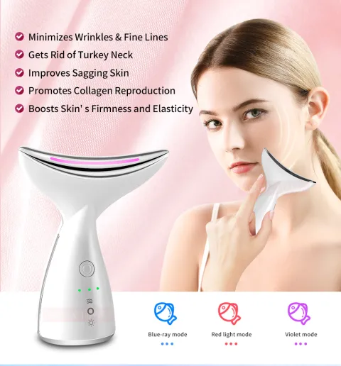EMS Microcurrent Neck Face Beauty Device with 3 Colors