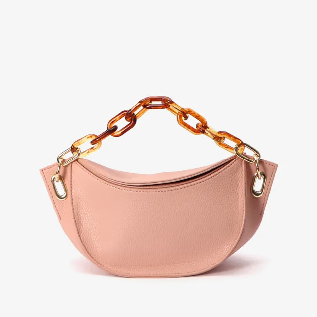 All match Fashion Semi circular Retro French Underarm Bag Shoulder Messenger Bag Pink - Shop at LoveMi