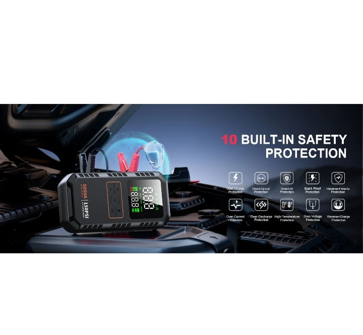 Portable Car Jump Starter And Air Compressor 2 In 1