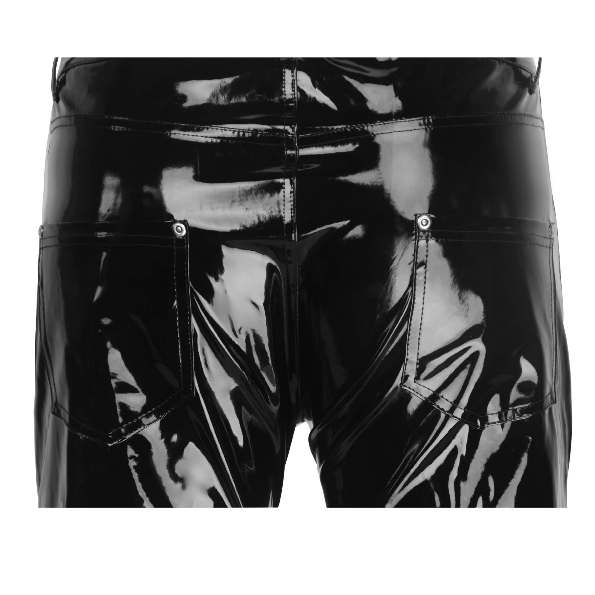 Men's Shiny Leather Motorcycle Trousers