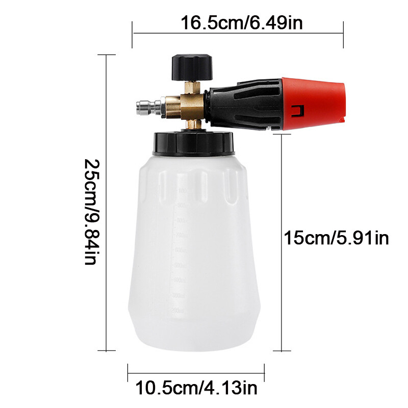 1-4 Quick Release Snow-Foam Lance Pressure Washer Gun Soap Cannon Bottle 1L — image 8