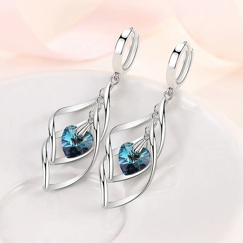 Women's Fashionable French Style Heart Earrings