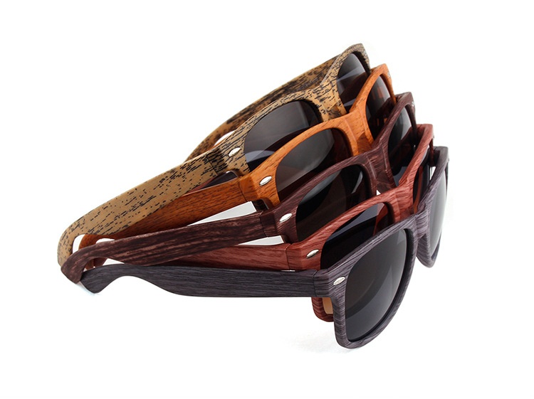 Title 6, Fashion Wood Grain Rice Nail Sunglasses Vintage