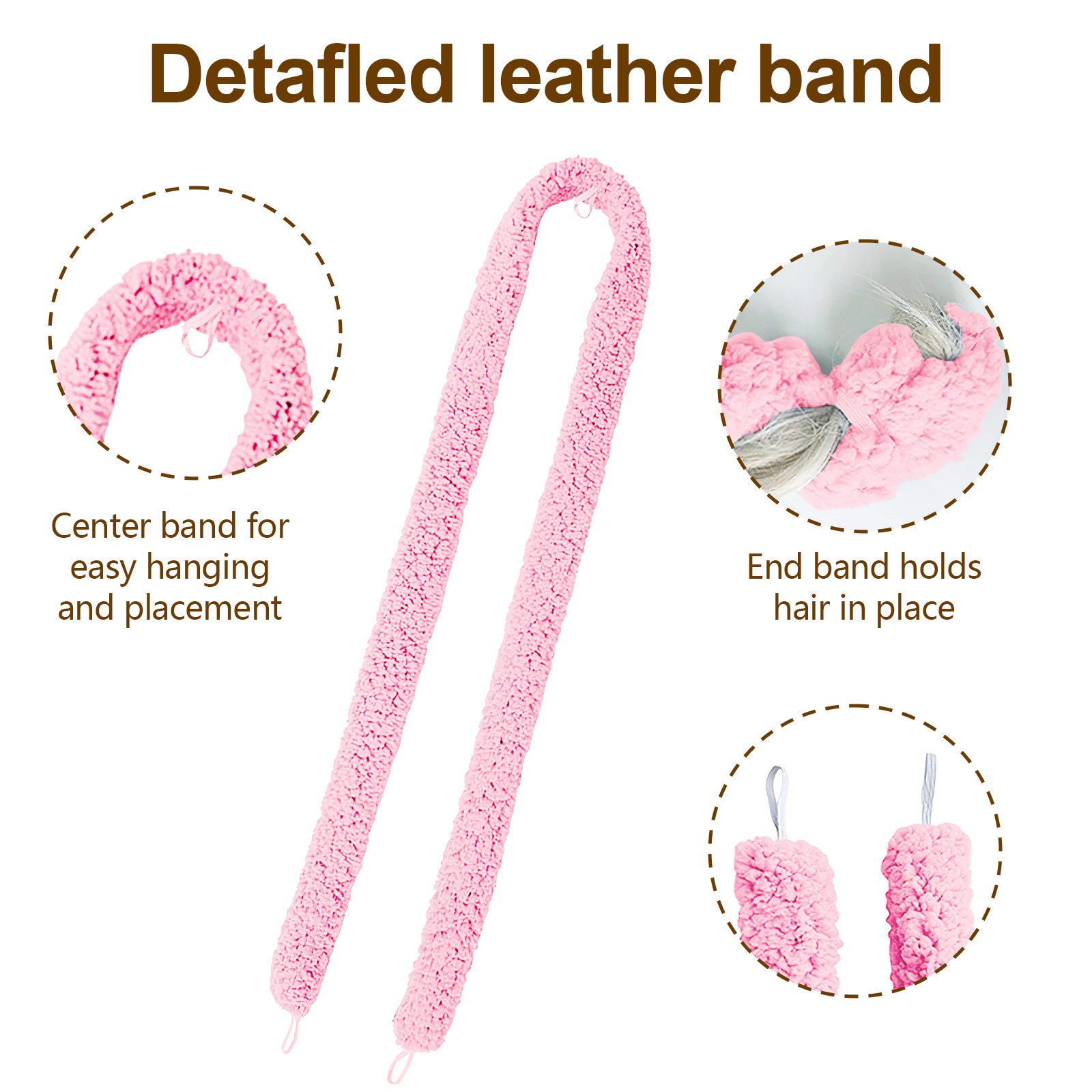 Satin Heatless Hair Curler, Lazy Natural Soft Wave DIY Heatless Curls For Sleep In Overnight, For All Hair Types