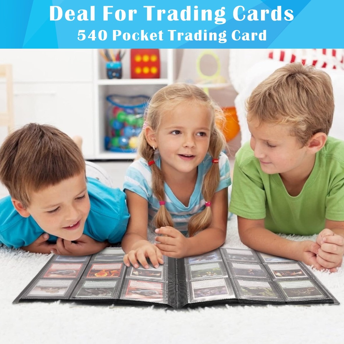 Trading Card Binder A4 Album Folder 540 Cards MTG Yugioh Sleeves Case — image 9