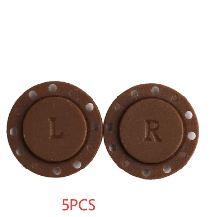 Hand-Sewn Button Bag Clothes Placket Magnet Buckle - 5Pcs Brown
