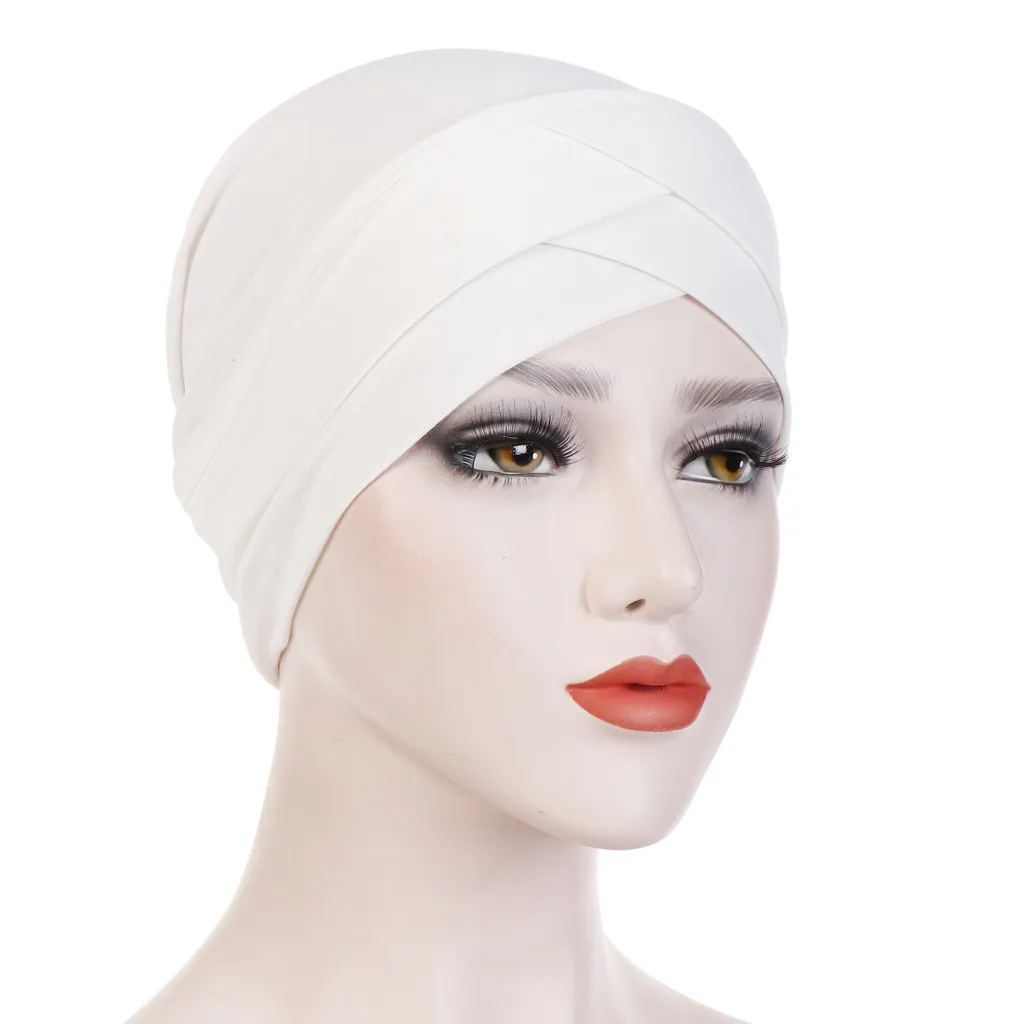 Sun Protection Home Mom Cap Hood Set Wrap Head Hat - White