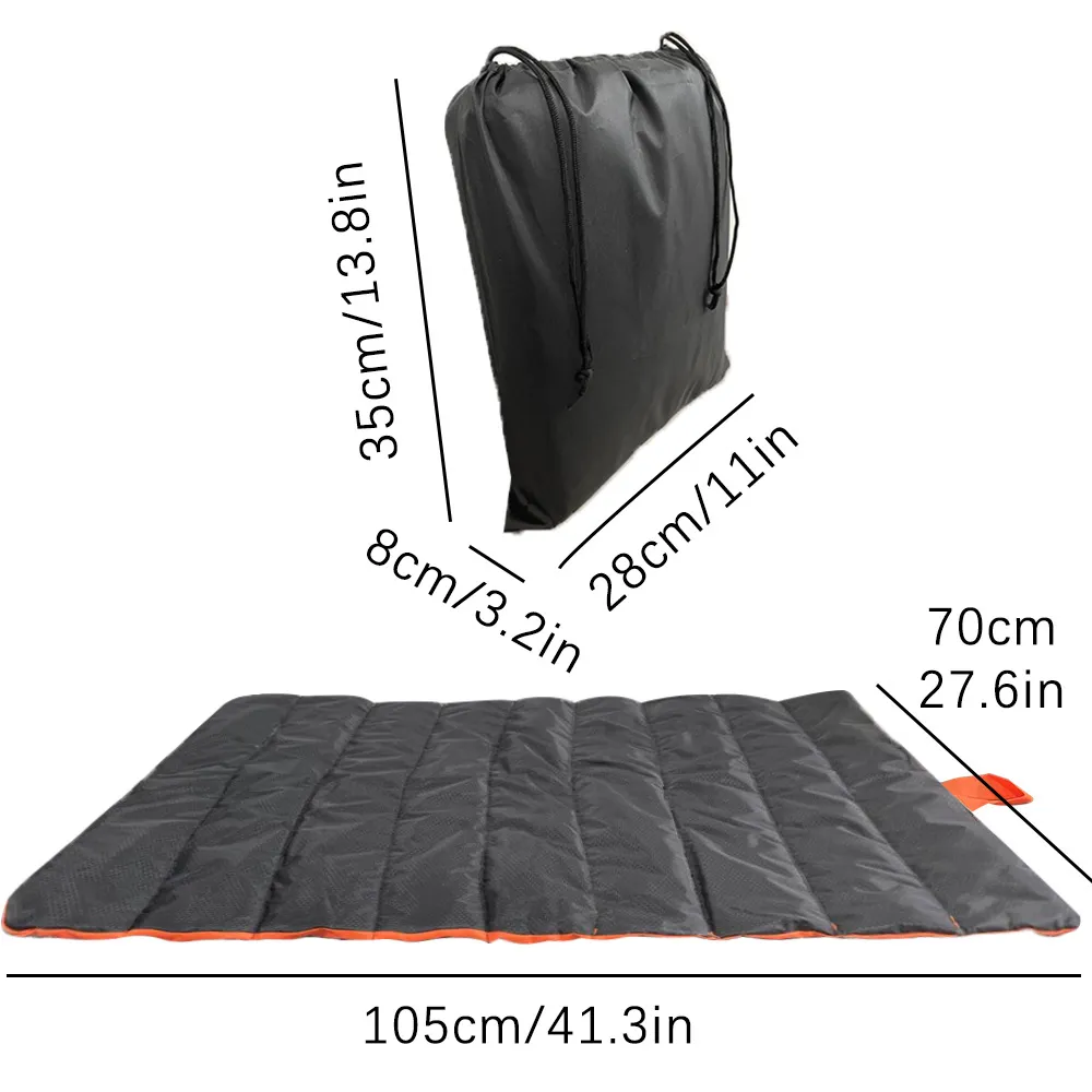Waterproof Carpet For Dogs And Cats Portable Folding Mat Made Of Oxford Fabric Moisture Proof For Camping - Black