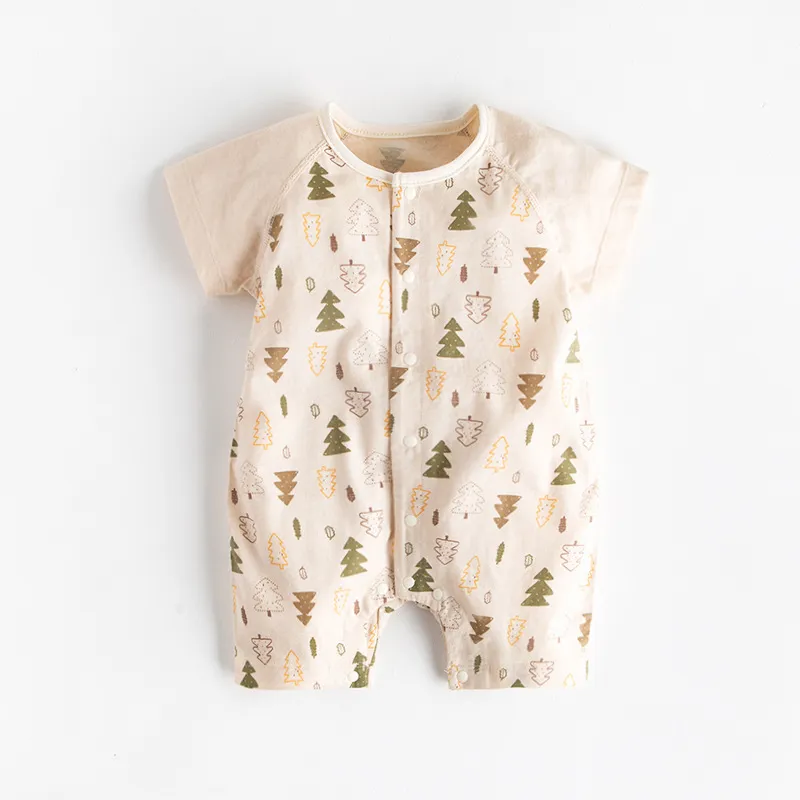 Baby Clothing Kids Print Romper - Brown