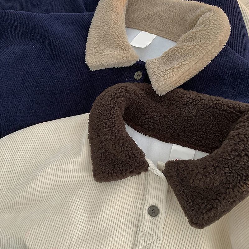 Women's Lamb Wool Corduroy Sweater