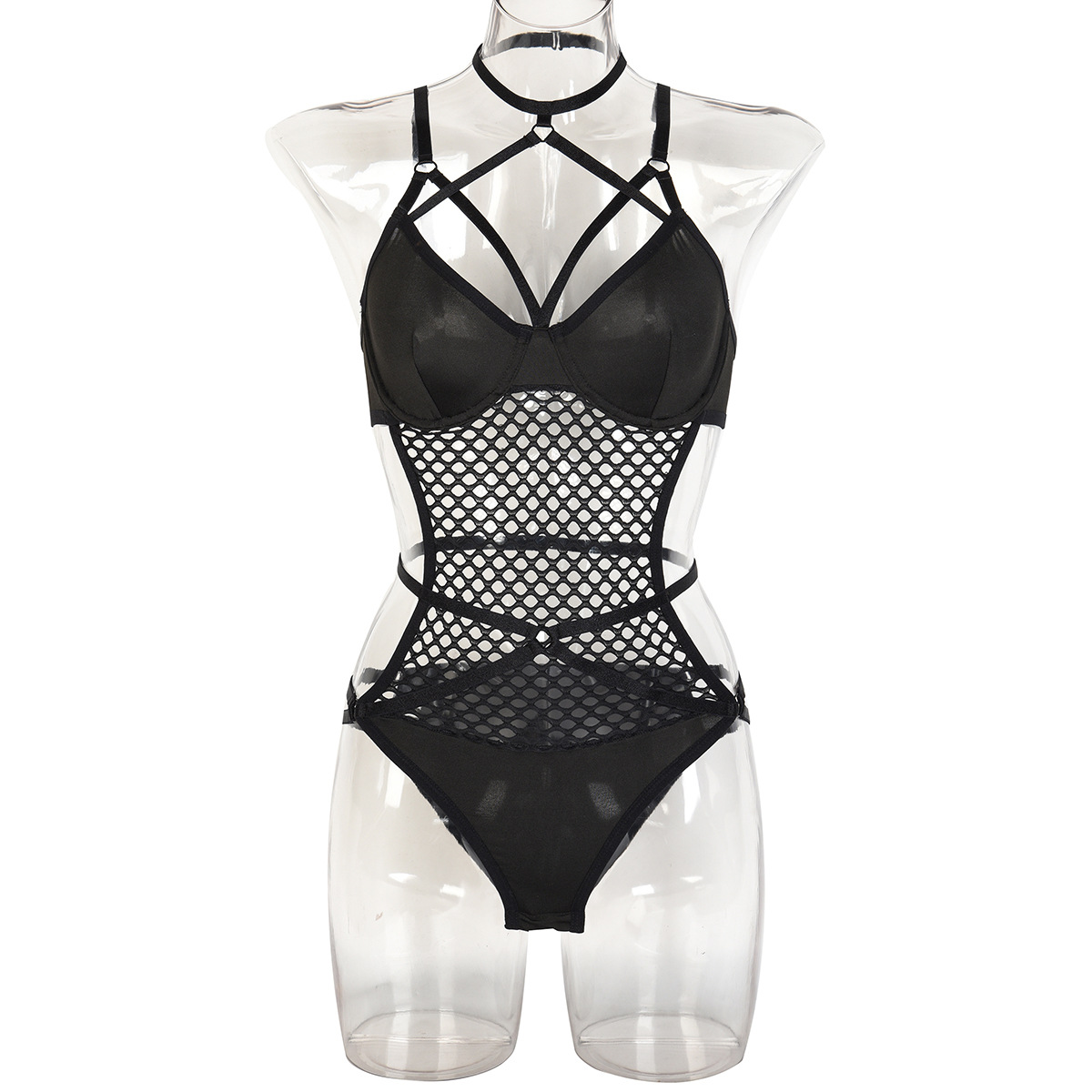 Title 6, Large Mesh Hole Hollow-out Complex Cross-strap ...