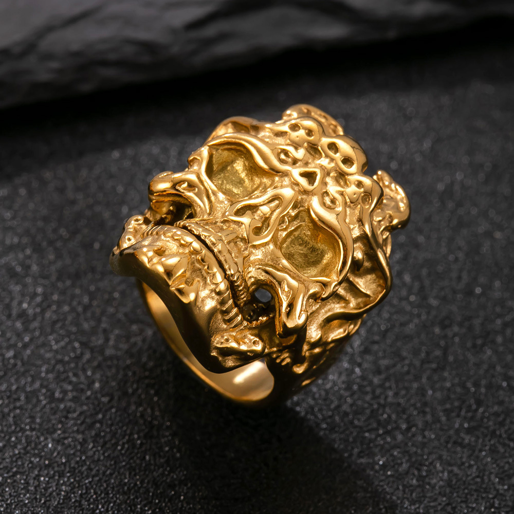 Bague Crâne Or — vue 2