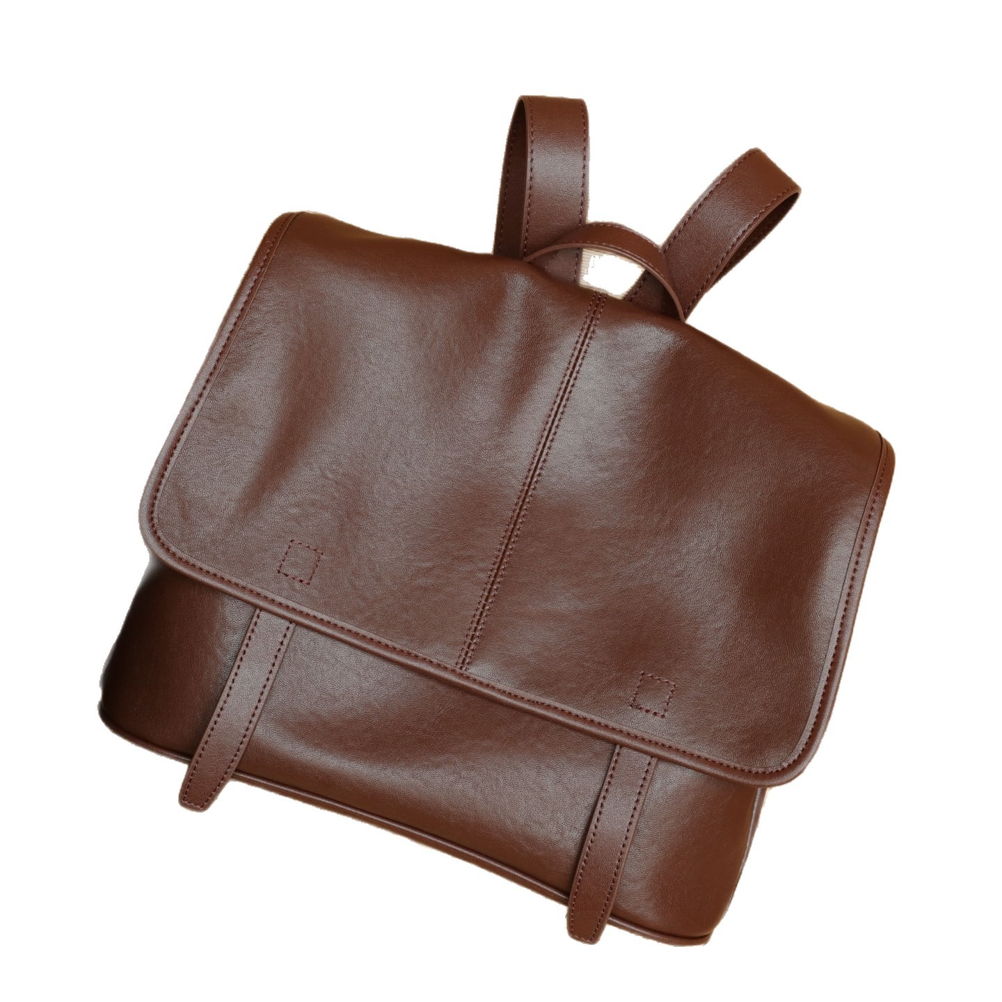 Sac à dos transfrontalier en cuir tanné végétal de qualité supérieure pour femme – Image 5