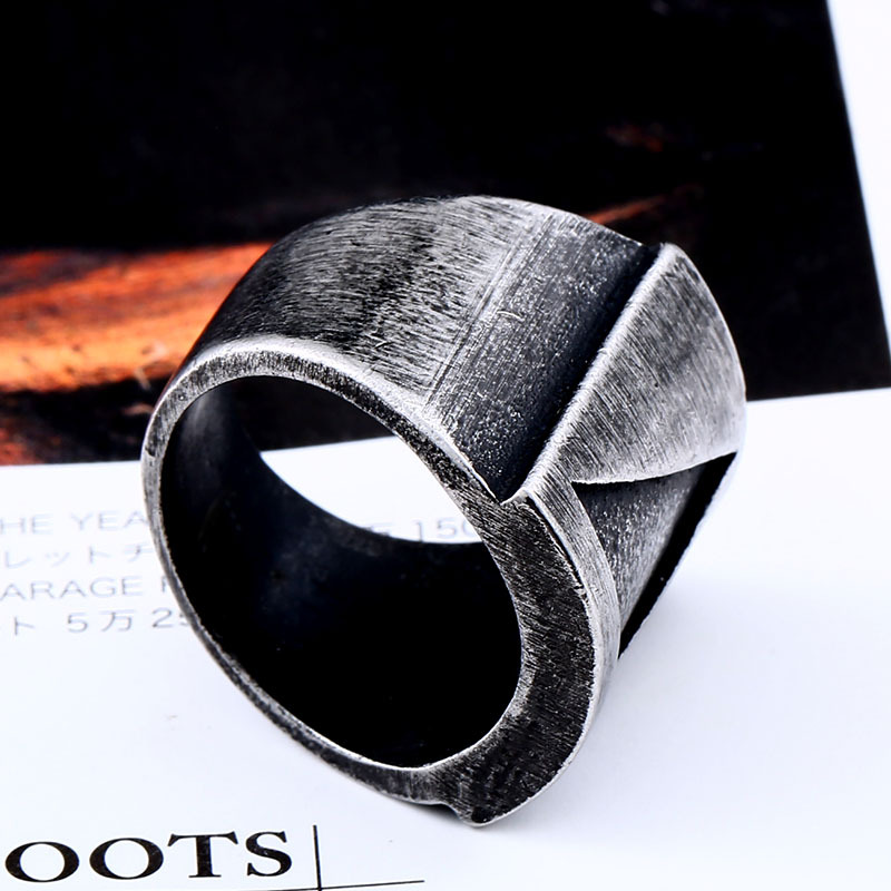 Simple Triangle Titanium Steel Ring