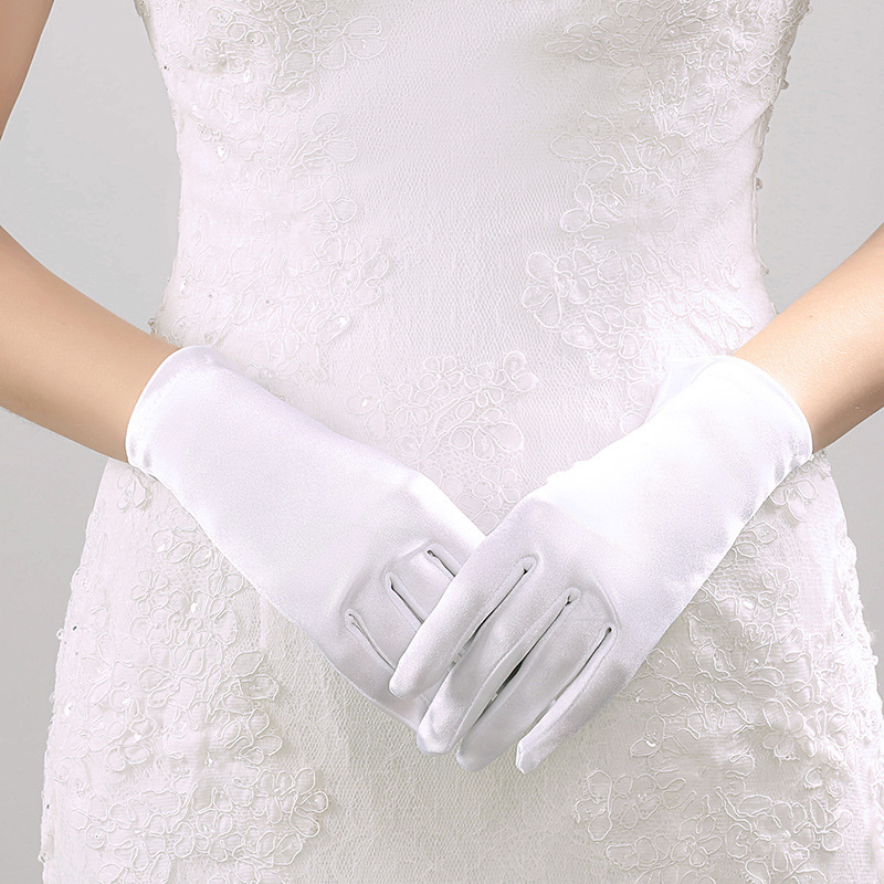 Title 5, Bridal Gloves Womens Wedding Bow Short, elegan...