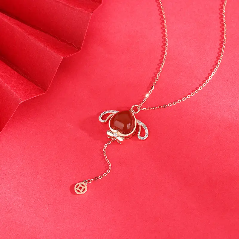 Moving Rabbit Ear Necklace