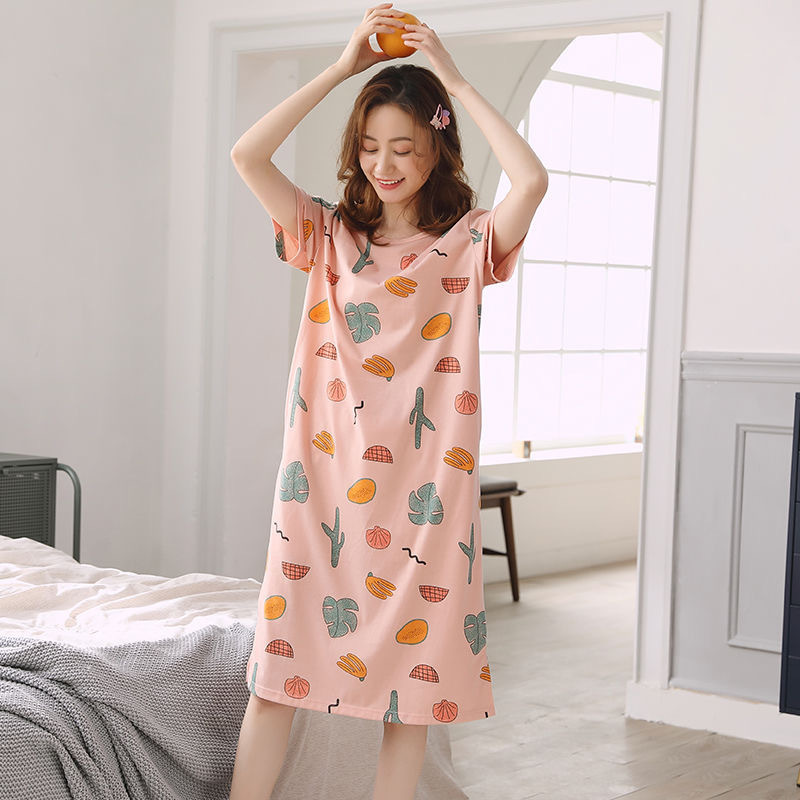 Title 18, Nightdress Short Sleeve Ladies Summer Homewear Set