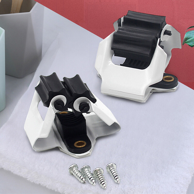 10 Pack Clip Mop Broom Holder Brush Handle-Tool Hanger Wall Mounted Storage Rack