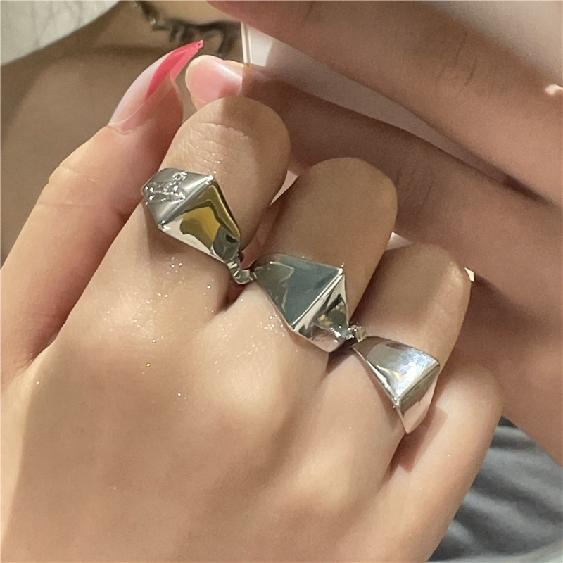 Personalized Medieval Knight Armor 3 Sections Adjustable Planet Ring