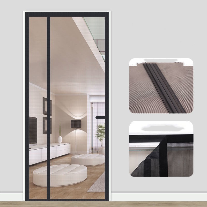 Magnetic Hands-Free Mesh Screen Door – Self-Sealing High-Density Insect Screen, Easy Tool-Free Installation, Pet and Kid-Friendly Magnetic Closure for Fresh Air and Bug Protection