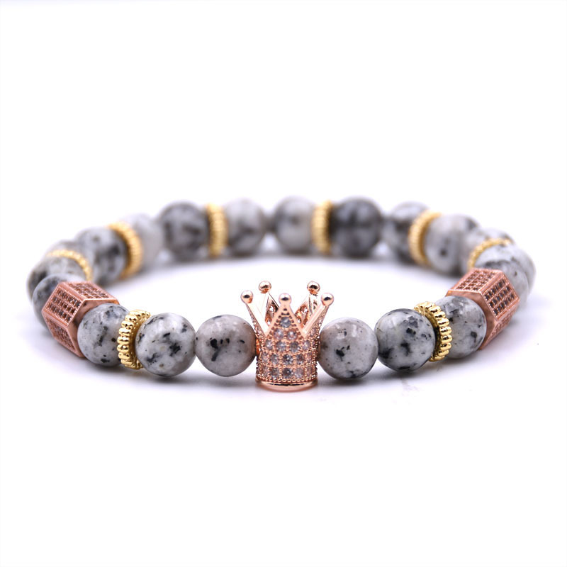 Royal Stone Beaded DIY Micro-set Zircon Crown Bracelet