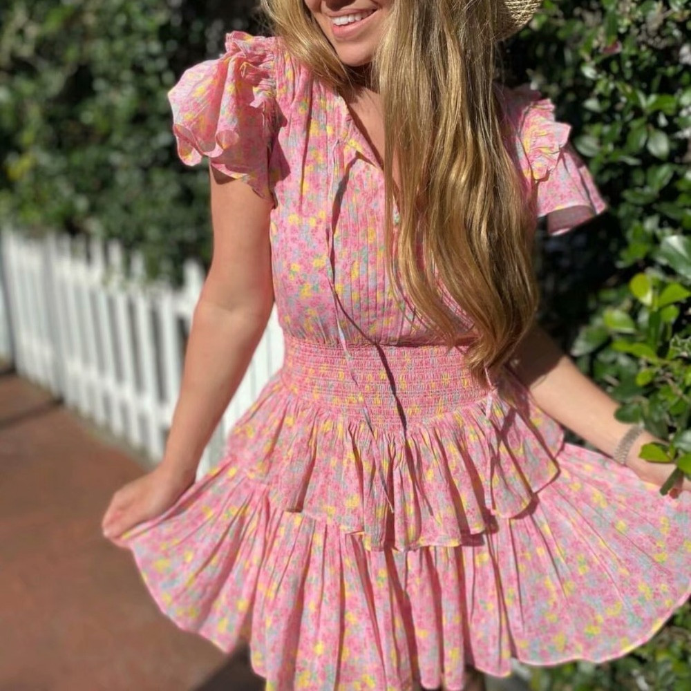 Tight Waist Slim Waist Thin Round Neck Ruffle Skirt