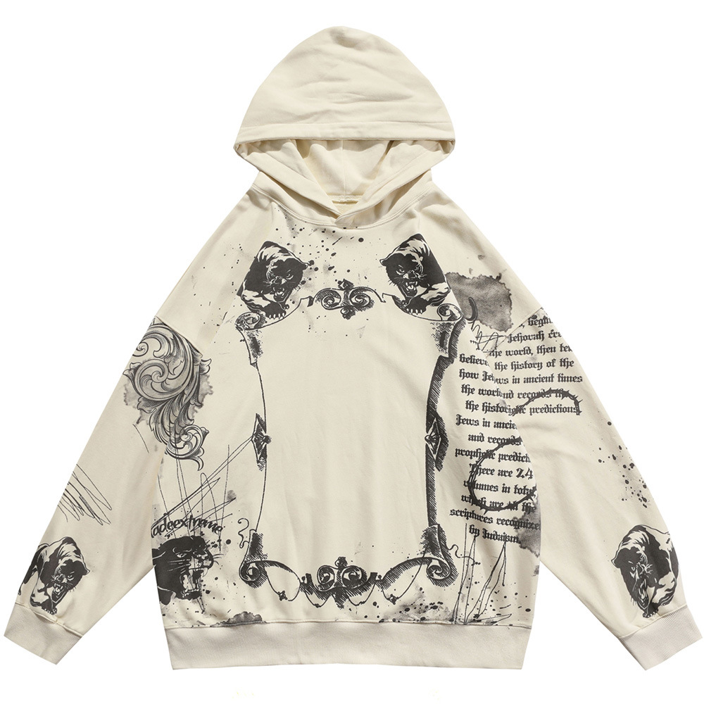 Creative Speckle All Over Print Hoodie Pullover