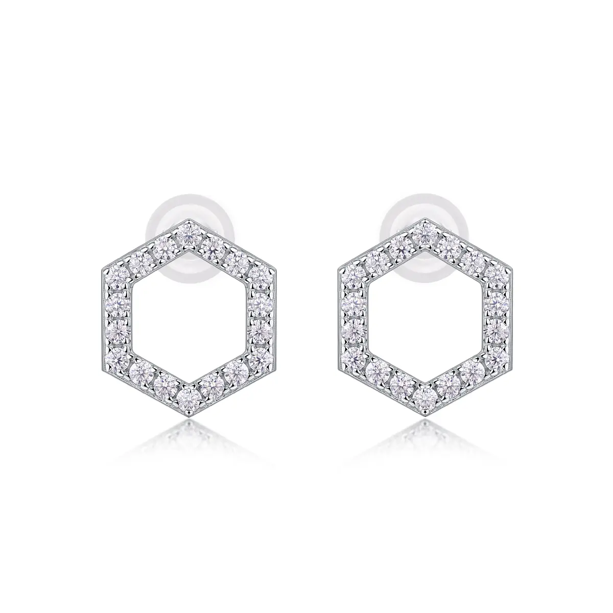 1Empowering The Future - Fashionable, Trendy And Affordable Jewelry With Moissanite S925 Sterling Silver And Platinum-plated Stud Earrings Prohibit TikTok sales