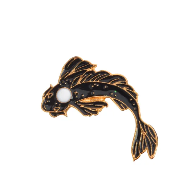 Four color Good Luck Koi Alloy Oil Drip Accessories Brooch 3 Style - Shop at LoveMi
