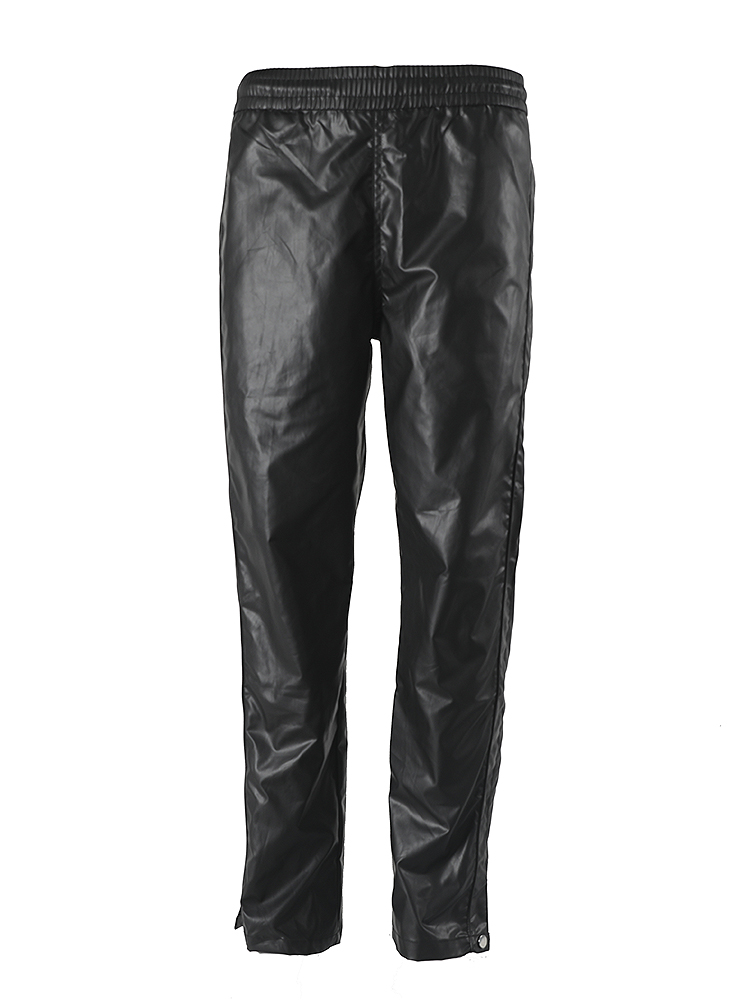 Glossy Straight Loose-breasted Slacks