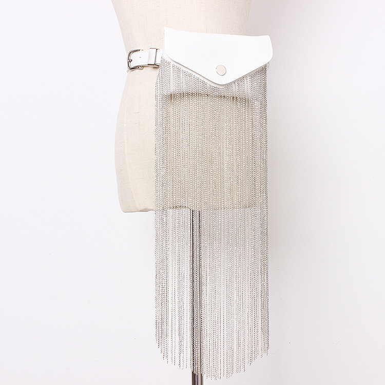 Concave Street Style Personality Tassel Chain Waist Bag Women