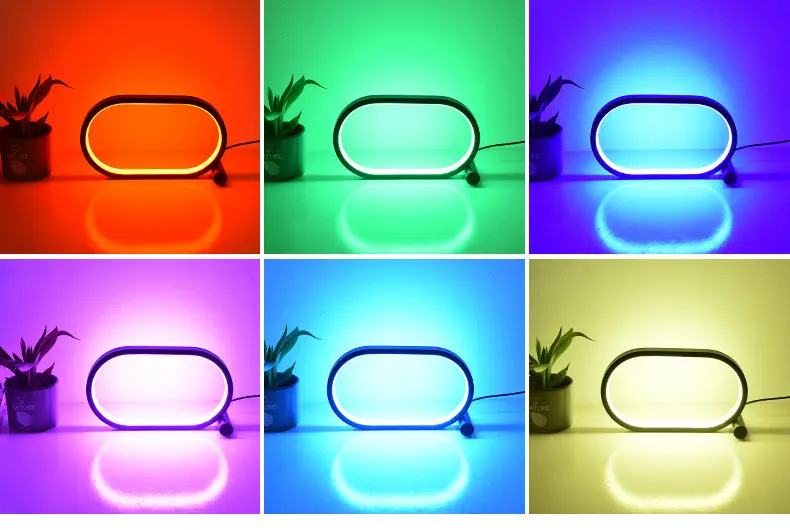 Usb Plug-In Lamp Oval Acrylic Touch Control
