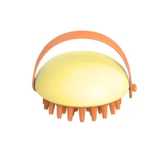 Pet Silicone Bath Massage Scrub Bath Brush For Cats And Dogs - Yellow - View 1
