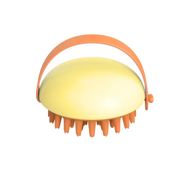 Pet Silicone Bath Massage Scrub Bath Brush For Cats And Dogs Yellow - Shop at LoveMi
