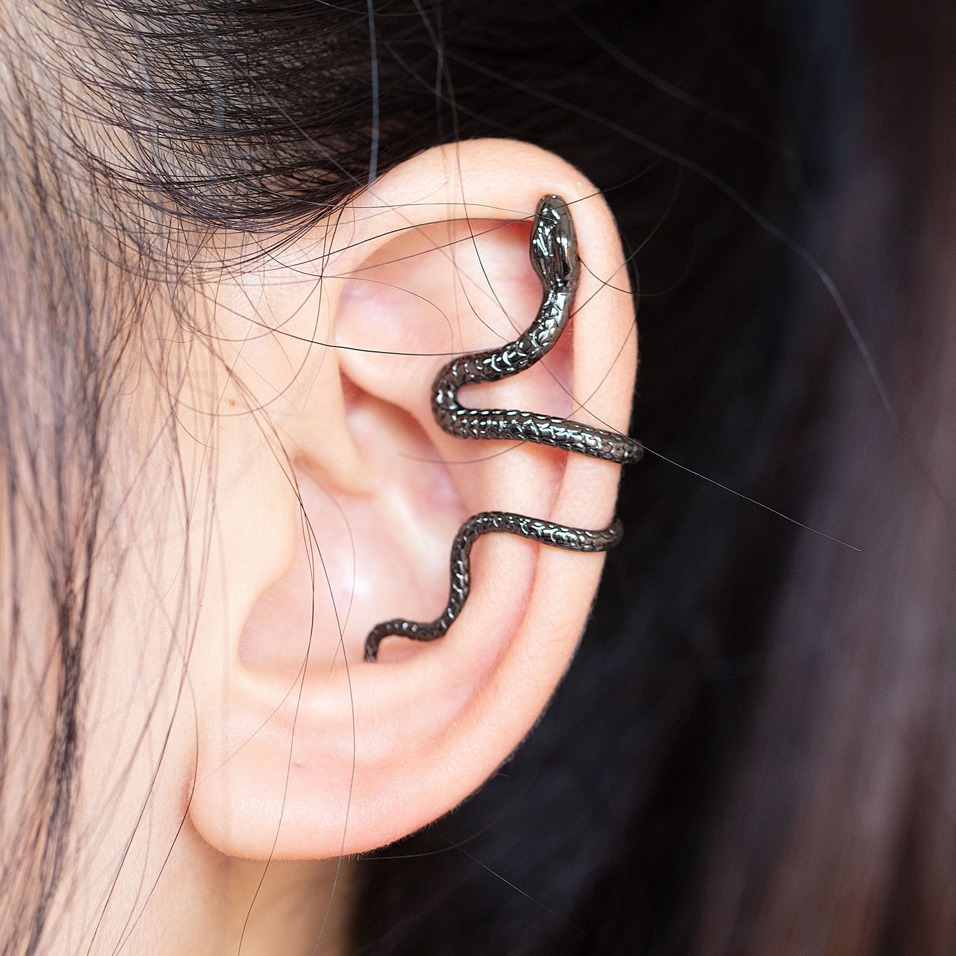 Title 1, Pendientes de serpiente de oreja envolventes pa...