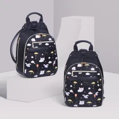 New Small Fashion Lightweight Backpack - Black - View 1