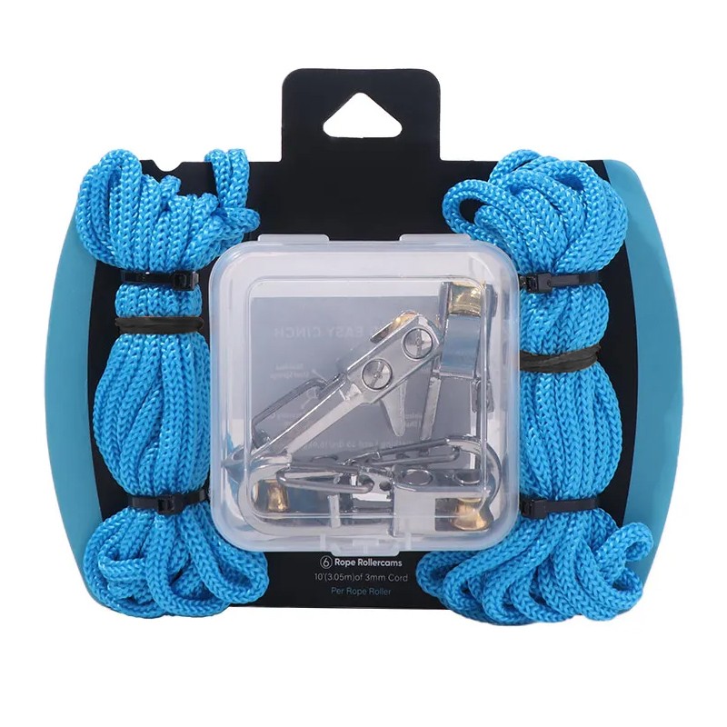 Non-Slip Rope W Roller Tensioner Lock Buckle Tie Down Cargo Tightening — image 2