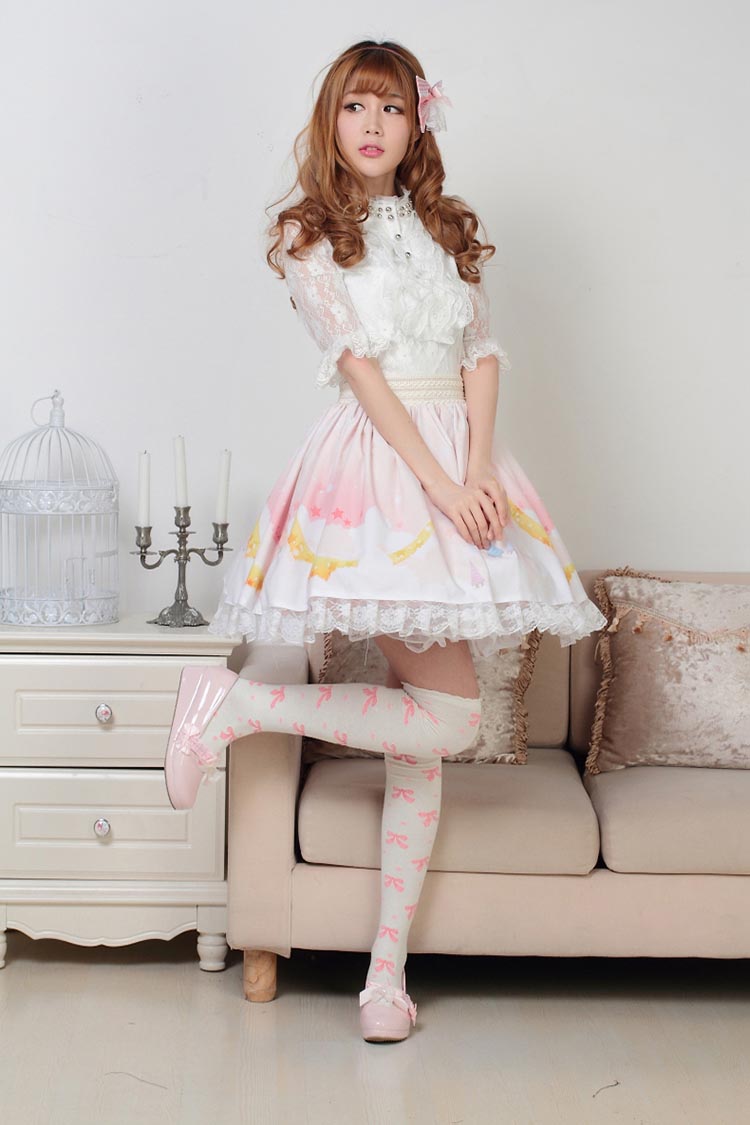 Title 2, Sweet Princess Pleated Lolita Lace Skirt for a ...