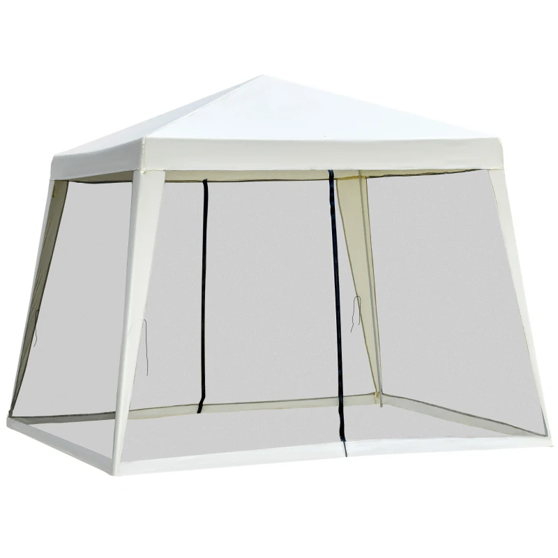 10'x10' Outdoor Party Tent Canopy With Mesh Sidewalls, Patio Gazebo Sun Shade Screen Shelter, product image