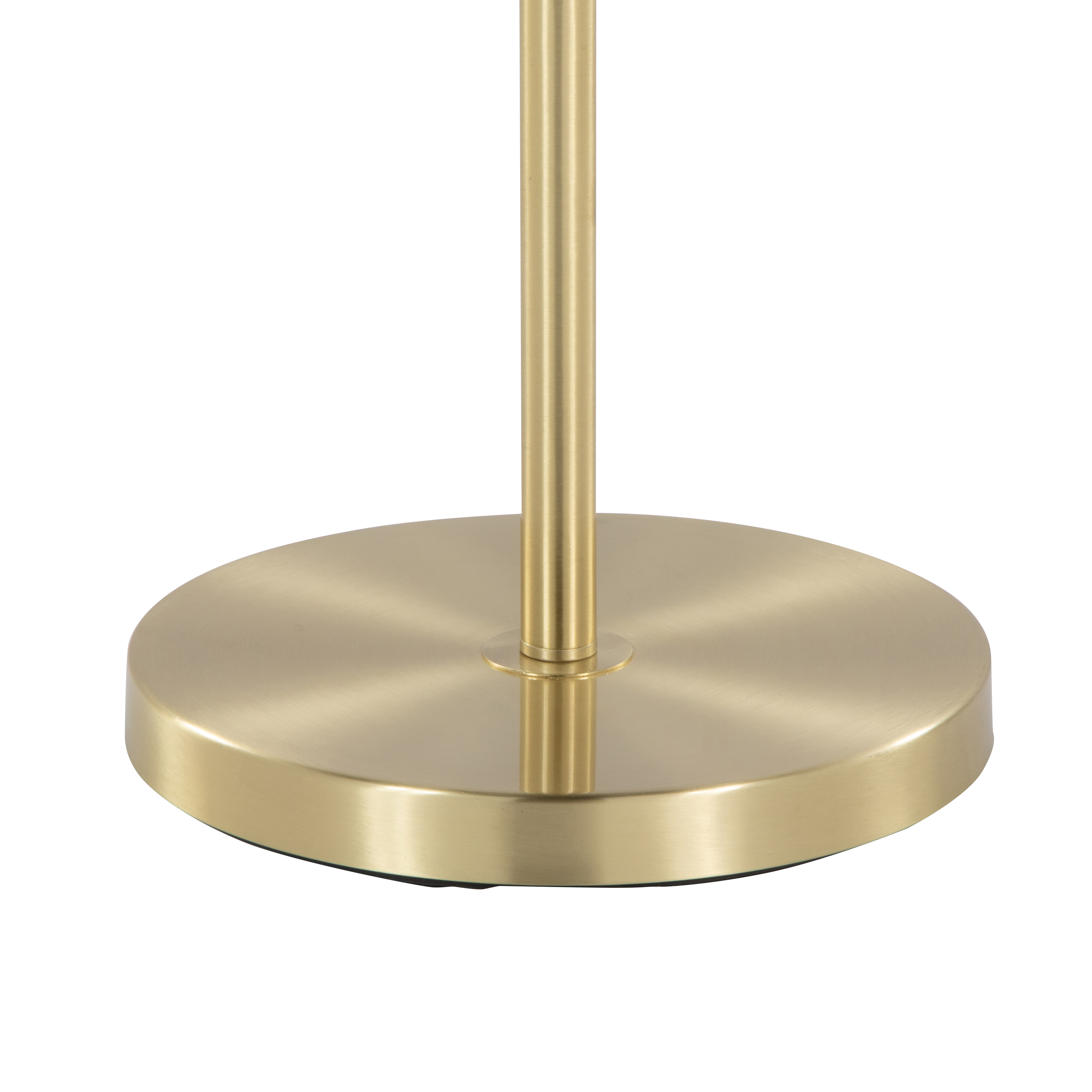 Tier 64inch Contemporary Metal Floor Lamp In Gold Metal With Off-White Linen Shade thumbnail 11
