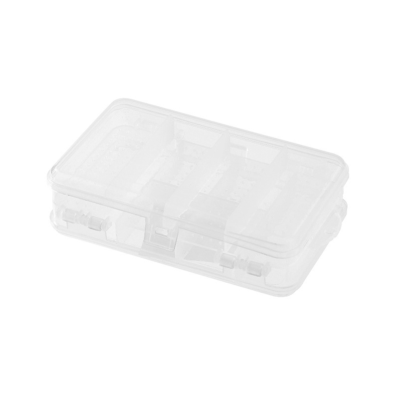 Double Compartment Portable Jewelry Box Plastic Transparent - 6