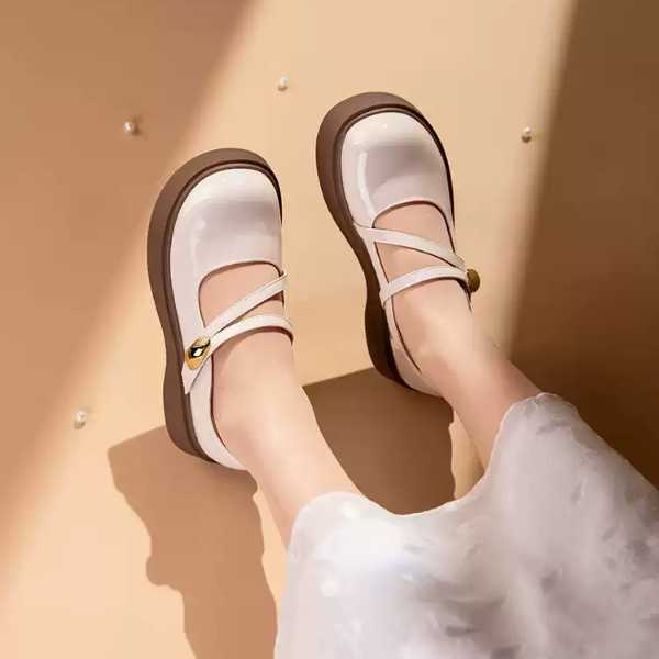 Vintage Platform Mary Jane Flats — worn view 5